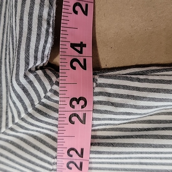 a new day size XXL Blue White Stripe Button Down Shirt with Single Chest Pocket - Picture 9 of 13